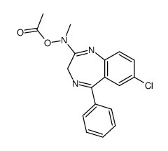 O-Acetyl-N-(7-chlor-5-phenyl-3H-1,4-benzodiazepin-2-yl)-N-methylhydroxylamin Structure