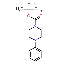 叔-丁基4-苯基哌嗪-1-甲酸基酯结构式