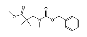 3-(Benzyloxycarbonyl-methyl-amino)-2,2-dimethyl-propionic acid methyl ester Structure