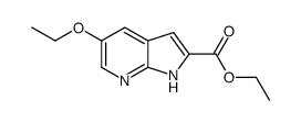 5-乙氧基-1H-吡咯并[2,3-B]吡啶-2-羧酸乙酯结构式