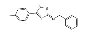 N-benzyl-5-(4-methylphenyl)-1,2,4-dithiazol-3-imine Structure