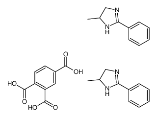 benzene-1,2,4-tricarboxylic acid, compound with 4,5-dihydro-4-methyl-2-phenyl-1H-imidazole (1:2) Structure