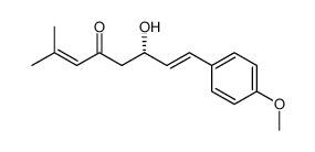 (S)-6-hydroxy-8-(4-methoxyphenyl)-2-methylocta-2,7-dien-4-one结构式