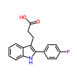 3-[2-(4-Fluorophenyl)-1H-indol-3-yl]propanoic acid Structure