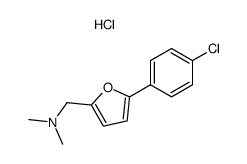 2-(p-Chlorophenyl)-5-dimethylaminomethylfuran hydrochloride Structure