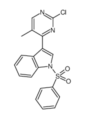 3-(2-chloro-5-methylpyrimidin-4-yl)-1-(phenylsulfonyl)-1H-indole Structure