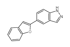 5-苯并呋喃-2-基-1H-吲唑结构式