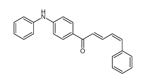 1-(4-anilinophenyl)-5-phenylpenta-2,4-dien-1-one结构式
