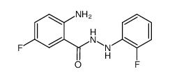 2-amino-5-fluoro-benzoic acid N'-(2-fluoro-phenyl)-hydrazide Structure