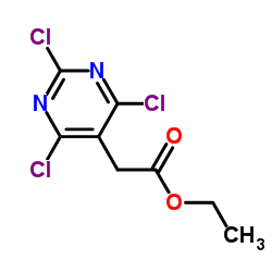 2-(2,4,6-三氯嘧啶-5-基)乙酸乙酯结构式