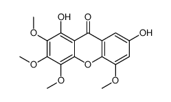 1,7-dihydroxy-2,3,4,5-tetramethoxyxanthen-9-one结构式
