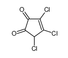 3,4,5-trichlorocyclopent-3-ene-1,2-dione结构式