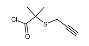 α-prop-2-ynylmercapto-isobutyryl chloride Structure