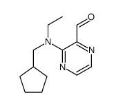 3-[cyclopentylmethyl(ethyl)amino]pyrazine-2-carbaldehyde结构式