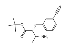 (+)-tert-butyl (2R,3R)-2-(3-cyanobenzyl)-3-aminobutanoate Structure