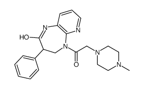3-phenyl-2-oxo-5-(2-(4-methylpiperazin-1-yl)acetyl)-1H-tetrahydropyrido(2,3b)(1,4)diazepine结构式
