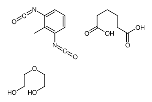 己二酸与1,3-二异氰酸根合甲苯和2,2’-氧基双(乙醇)的聚合物结构式