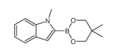 1-甲基吲哚-2-硼酸新戊二醇酯结构式