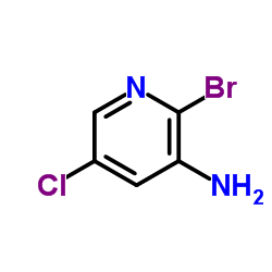 2-Bromo-5-chloro-3-pyridinamine structure