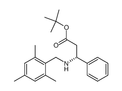 (+)-tert-butyl (R)-3-((mesitylmethyl)amino)-3-phenylpropanoate Structure