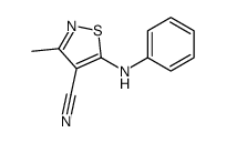 5-苯氨基-3-甲基异噻唑-4-甲腈结构式