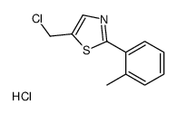 5-(Chloromethyl)-2-(2-methylphenyl)-1,3-thiazole hydrochloride (1 :1) Structure