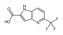 5-三氟甲基-1H-吡咯[3,2-b]并吡啶-2-甲酸结构式