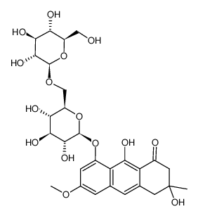 Torosachrysone 8-O-beta-gentiobioside结构式