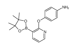 4-[[3-(4,4,5,5-四甲基-1,3,2-二噁硼烷-2-基)-2-吡啶]氧基]-苯胺结构式