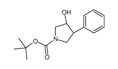 (3R,4s)-3-羟基-4-苯基吡咯烷-1-羧酸叔丁酯结构式