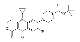 ETHYL 7-(4-(TERT-BUTOXYCARBONYL)PIPERAZIN-1-YL)-1-CYCLOPROPYL-6-FLUORO-4-OXO-1,4-DIHYDROQUINOLINE-3-CARBOXYLATE Structure