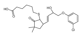 6-[(1R,5R)-5-[(E,3R)-4-(3-chlorophenoxy)-3-hydroxybut-1-enyl]-3,3-dimethyl-2-oxocyclopentyl]sulfanylhexanoic acid Structure