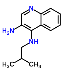 3-氨基-4-(2-甲基丙胺基)喹啉N4-(2-甲基丙基)-3,4-喹啉二胺结构式