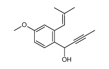 1-(4-methoxy-2-(2-methyl-prop-1-enyl)phenyl)but-2-yn-1-ol Structure
