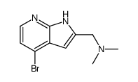 4-溴-N,N-二甲基-1H-吡咯并[2,3-B]吡啶-2-甲胺结构式