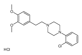 1-(2-chlorophenyl)-4-[2-(3,4-dimethoxyphenyl)ethyl]piperazine,hydrochloride Structure