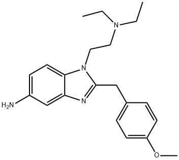 1H-Benzimidazole-1-ethanamine, 5-amino-N,N-diethyl-2-[(4-methoxyphenyl)methyl]-结构式