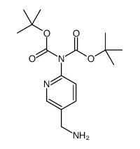 5-氨基乙基-2-(N,N-二叔丁氧羰氨基)吡啶结构式