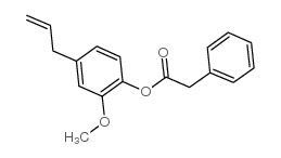苯乙酸-2-甲氧-4-(2-丙烯基)苯(酚)酯结构式