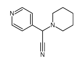 2-piperidin-1-yl-2-pyridin-4-ylacetonitrile结构式