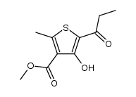 methyl 4-hydroxy-2-methyl-5-propionylthiophene-3-carboxylate Structure