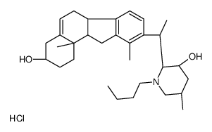 (2S,3R,5S)-2-[(1S)-1-[(3S,6aR,11aS,11bR)-3-hydroxy-10,11b-dimethyl-1,2,3,4,6,6a,11,11a-octahydrobenzo[a]fluoren-9-yl]ethyl]-1-butyl-5-methylpiperidin-3-ol,hydrochloride Structure