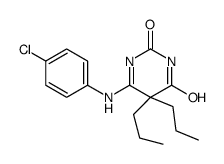 6-(4-chloroanilino)-5,5-dipropylpyrimidine-2,4-dione结构式
