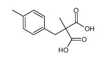 2-methyl-2-[(4-methylphenyl)methyl]propanedioic acid结构式