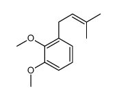 1,2-dimethoxy-3-(3-methylbut-2-enyl)benzene结构式