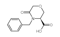 (3S)-4-苄基-5-氧代吗啉-3-羧酸结构式