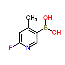 2-氟-4-甲基吡啶-5-硼酸结构式