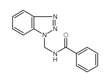 N-(1H-苯并三唑-1-基甲基)苯甲酰胺结构式