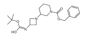 (1-CBZ-哌啶-3-基-氮杂啶-3-基)-氨基甲酸叔丁酯结构式