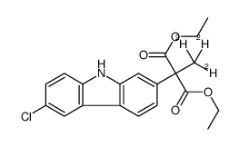 diethyl 2-(6-chloro-9H-carbazol-2-yl)-2-(trideuteriomethyl)propanedioate结构式